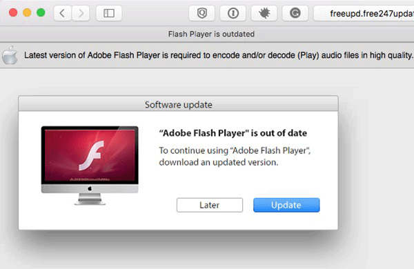 prevent update adobe flash player for mac